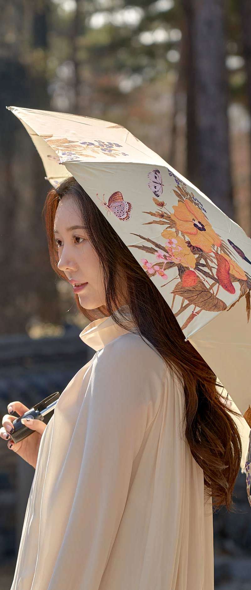Nam Il-ho Yellow Flower 3-Section Auto Umbrella_Yellow
