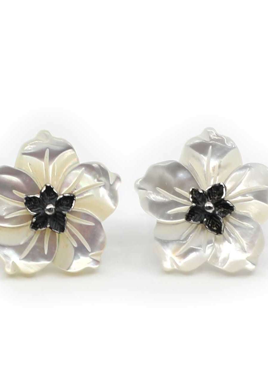 Peony Mother-of-Pearl Earrings