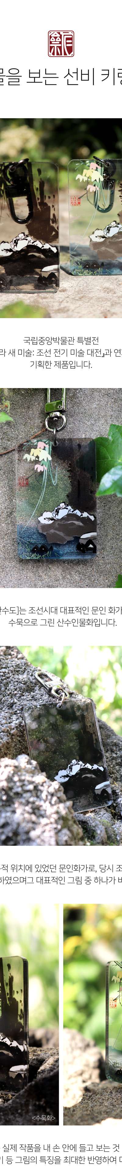 Scholar Viewing Water Keyring <New Country, New Art: Early Joseon Painting Exhibition>