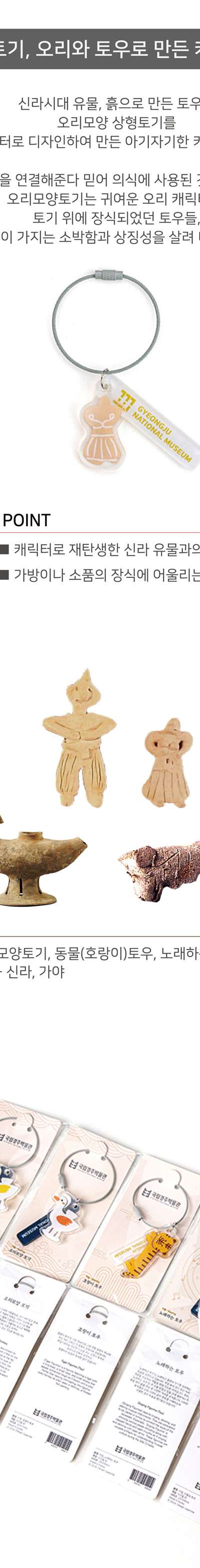 National Gyeongju Museum Artifact Keyring (Figurine Earthenware)