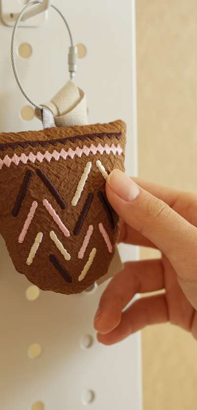 Museum Keyring (Comb-Pattern Pottery) - National Museum of Korea Exclusive Product