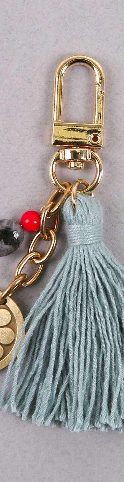 Lotus Motif Keyring (Sky Blue)