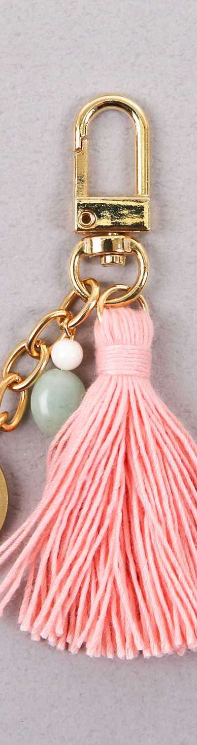 Lotus Pattern Keyring (Pink)
