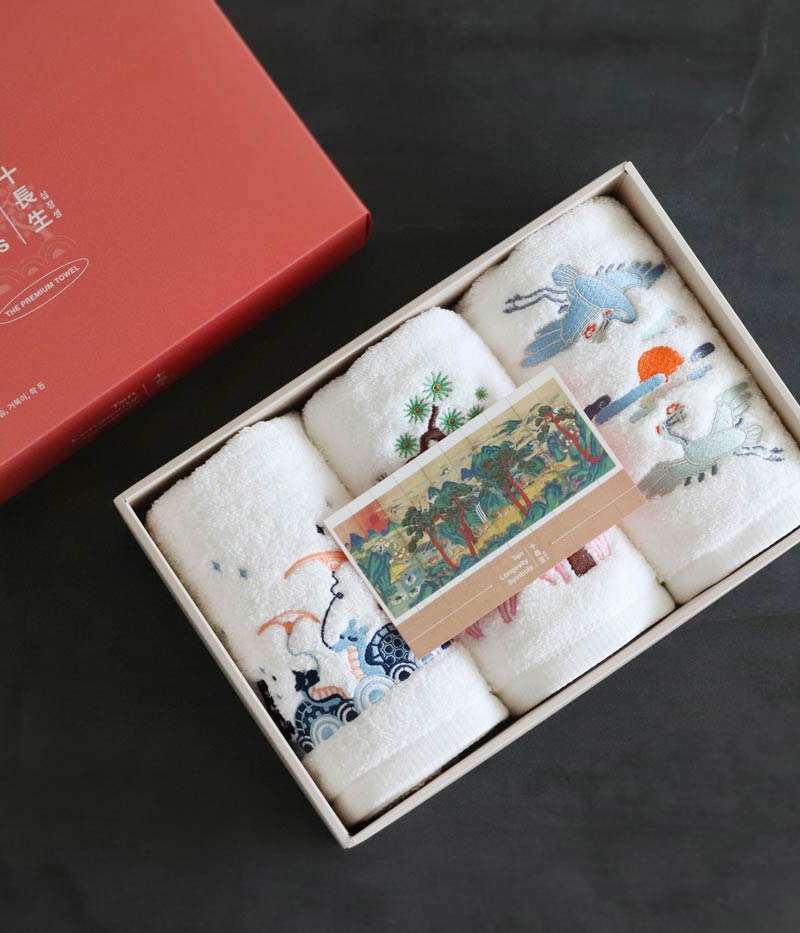 Ten Symbols of Longevity Towel 3-Piece Set (Single Purchase) <2023 Muses Contest Winner>