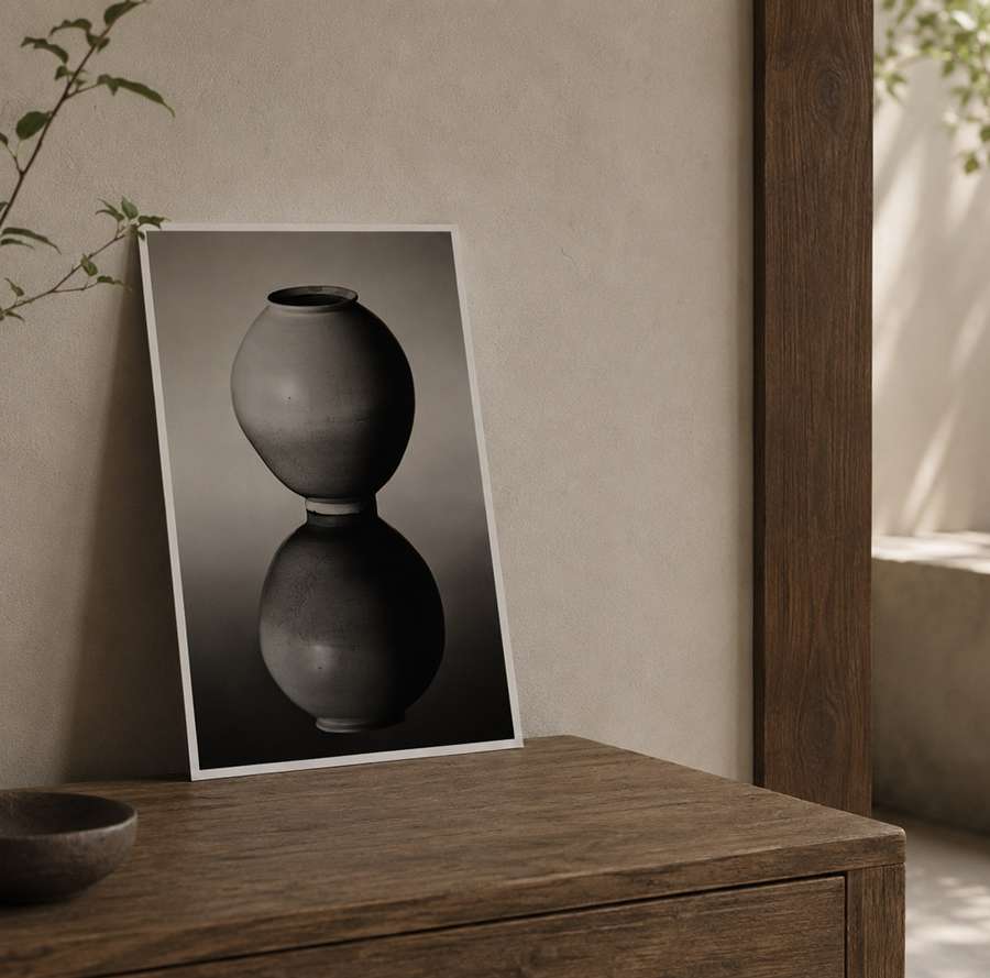 Mini Poster (White Porcelain Moon Jar) - National Museum of Korea Exclusive Product