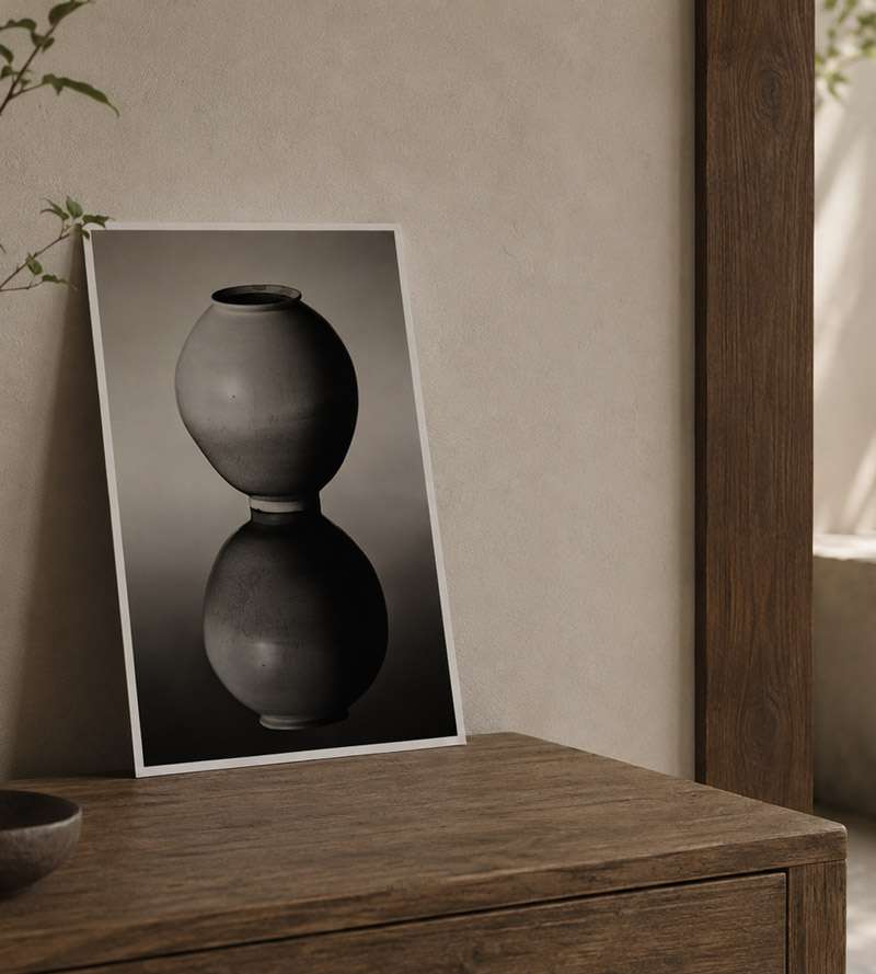 Mini Poster (White Porcelain Moon Jar) - National Museum of Korea Exclusive Product