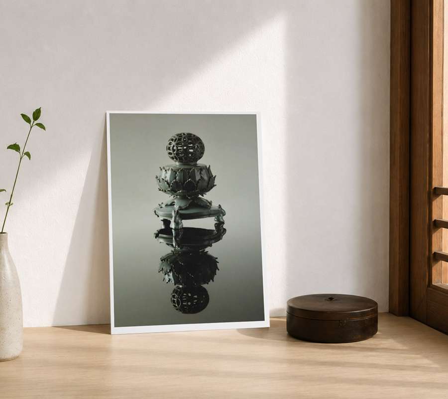 Mini Poster (Celadon Openwork Seven-Treasure Pattern Incense Burner) - National Museum of Korea Exclusive Product