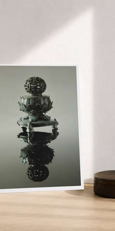 Mini Poster (Celadon Openwork Seven-Treasure Pattern Incense Burner) - National Museum of Korea Exclusive Product