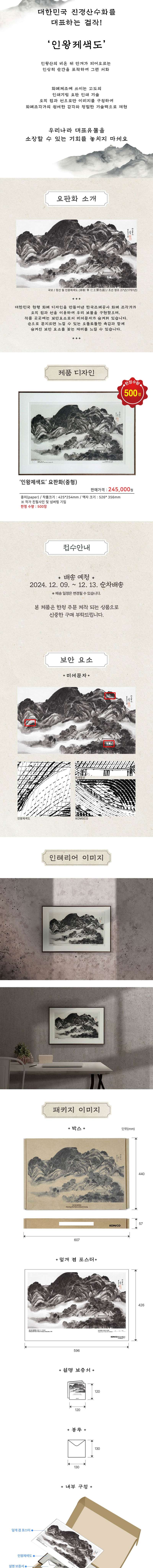 Inwang-jaeseaekdo Woodblock Print (Medium) <Limited Edition>
