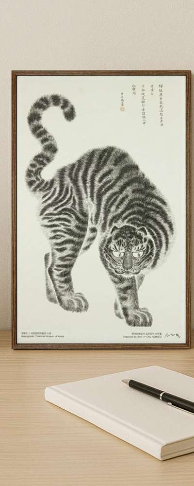 Tiger Painting Intaglio Print (Small) - Korea Mint Collaboration Product