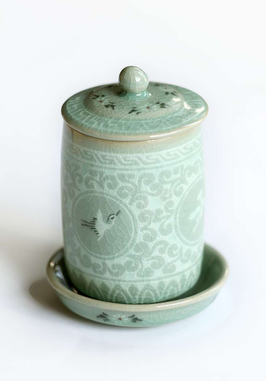 Celadon Inlay Vine Pattern Cup <2025 Muse Competition Selected Work>