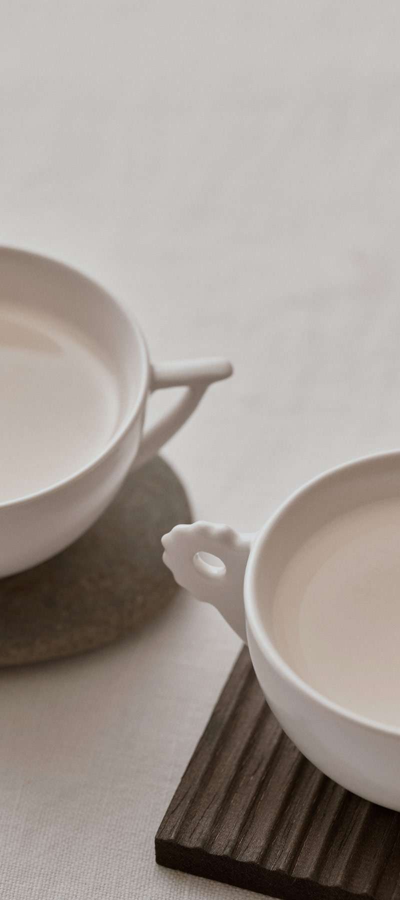 White Porcelain Ewer Cup Set <New Nation, New Art: Early Joseon Art Exhibition>