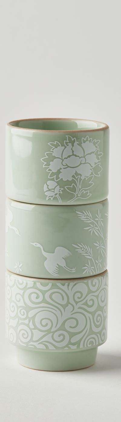 Goryeo Celadon Teacup Set