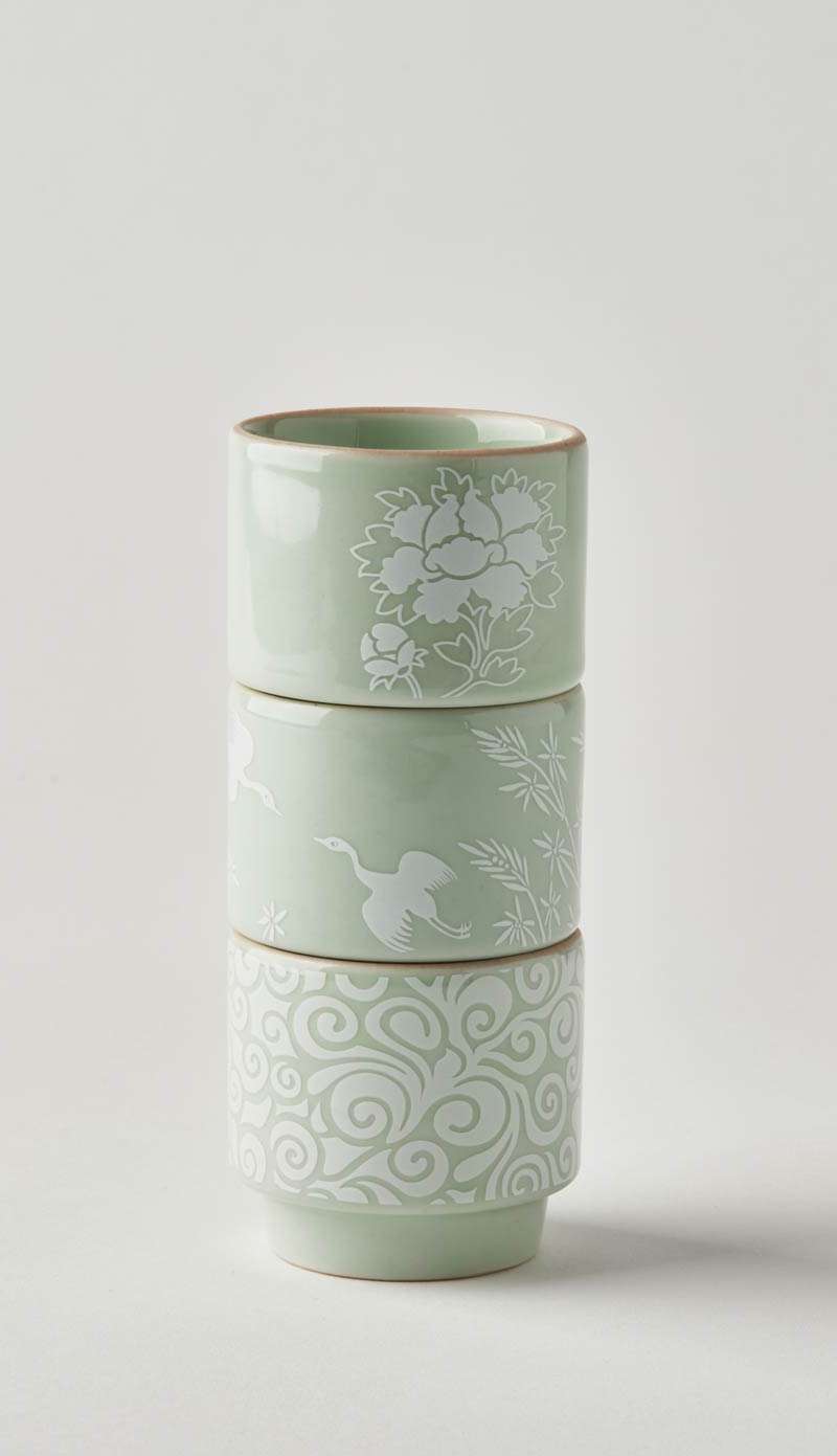 Goryeo Celadon Teacup Set