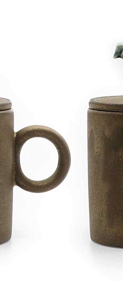 Duck-Shaped Pottery Mug Set