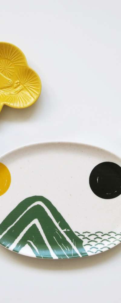 Minhwa Plate Set (Ten Symbols of Longevity) <2023 Moodz Contest Selection>