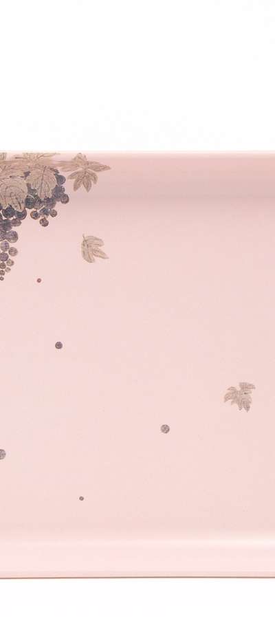[Modern Calligraphy & Painting, Awakening Spring Dawn] Tray - Birds and Flowers (Pink)