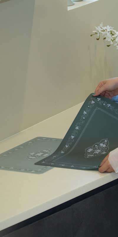 Goryeo Celadon Peony Table Mat (Green) <2024 Muse Competition Selected Work>