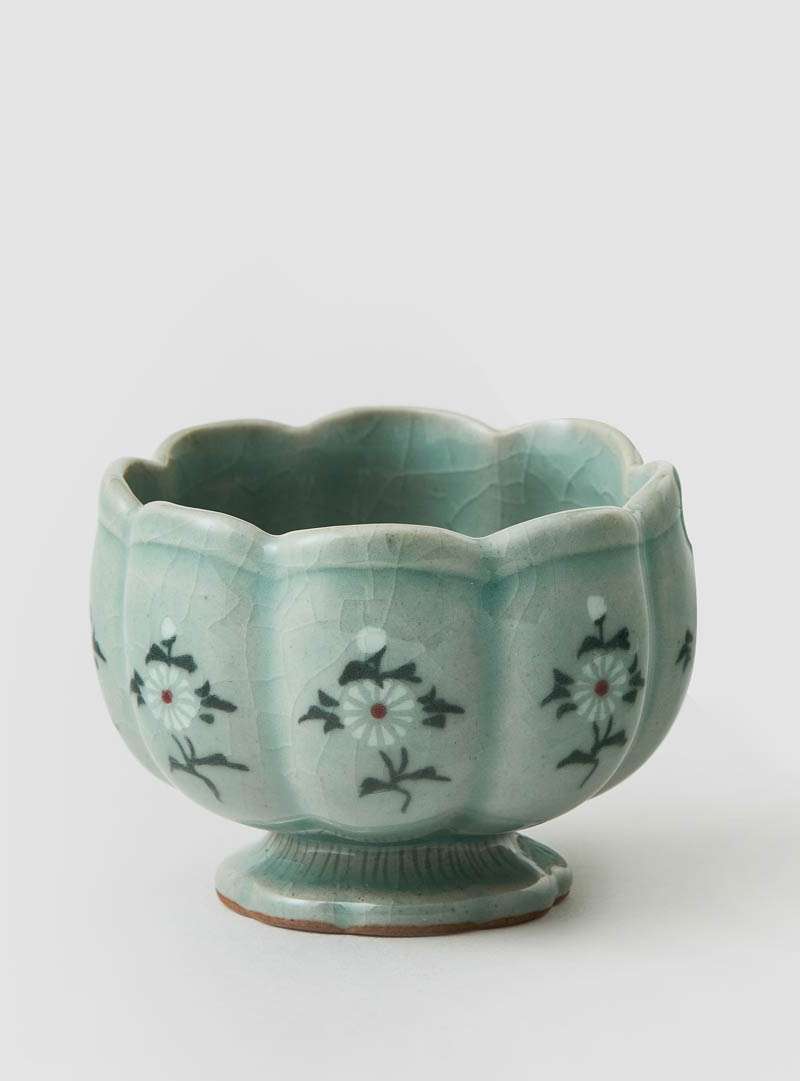 Celadon Inlay Chrysanthemum Cup - Korean Craft Design Culture Promotion Center Collaboration
