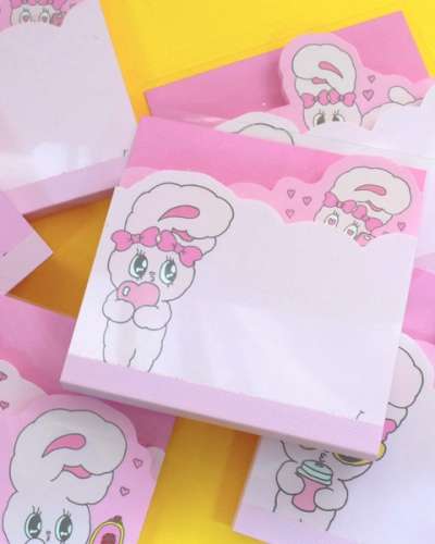 Ester Bunny Pink Memo Pad