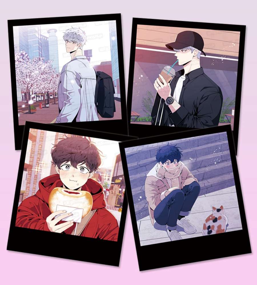 [Winter Passes, Cherry Blossoms] Four Seasons Memory Polaroid Cards 4-Piece Set / Webtoon Merchandise