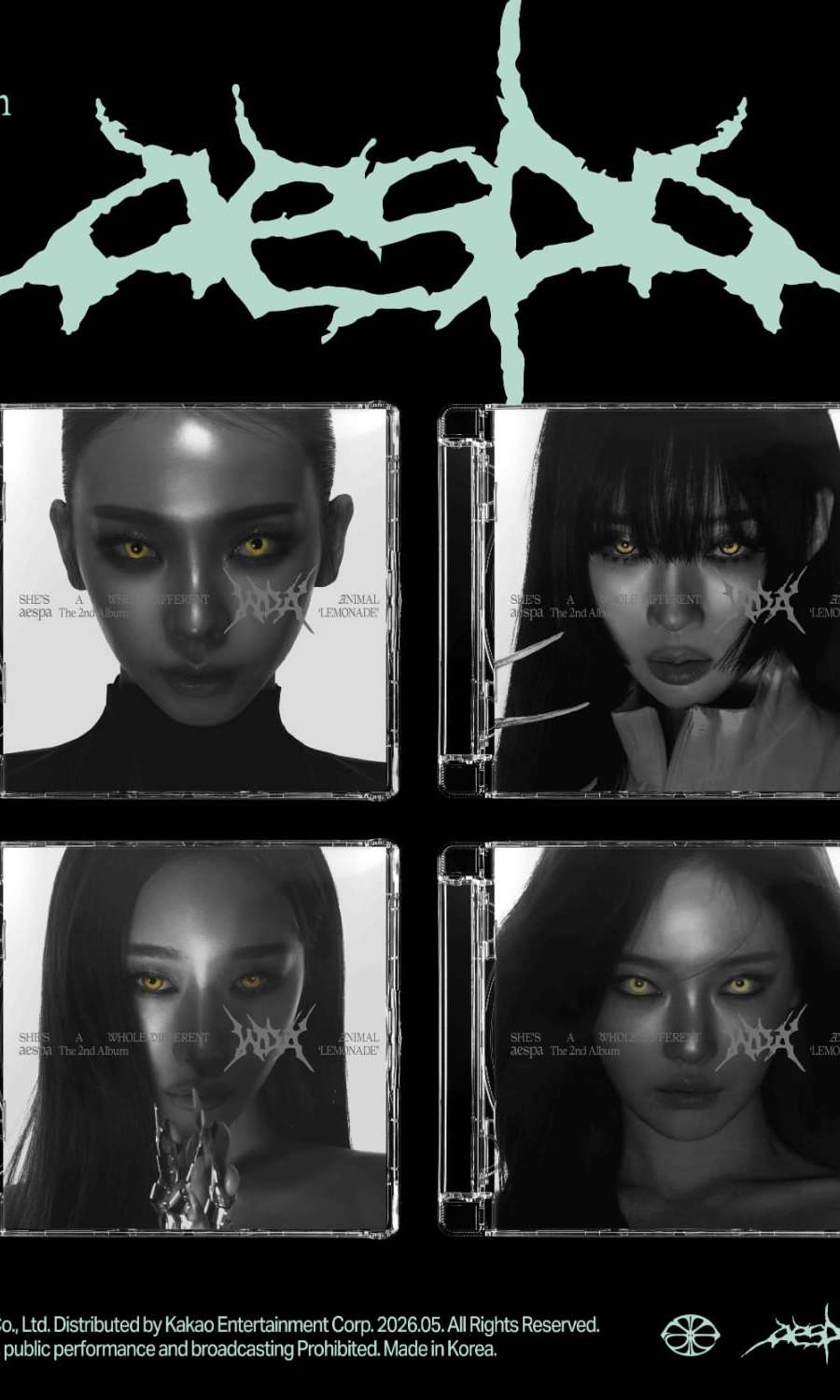 aespa - Regular 2nd Album [LEMONADE] (MUTANT Ver.) (Random 1 of 4 Versions)