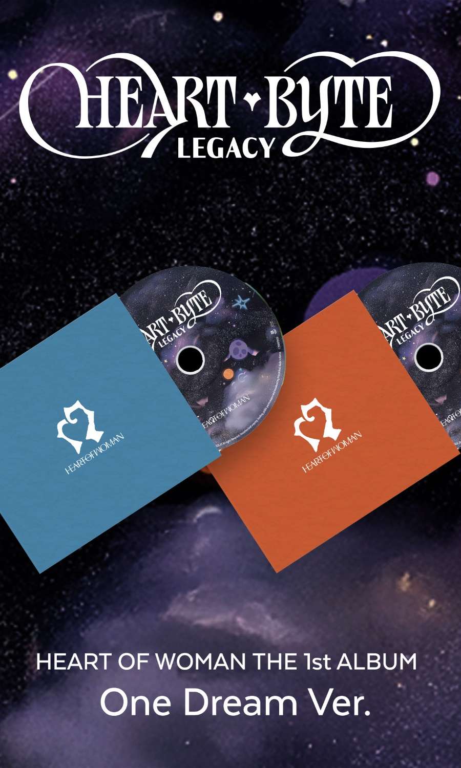 HEART OF WOMAN - THE 1st ALBUM [Heart Byte : LEGACY] (One Dream ver. (Blue ver. / Brown ver.)) (2-Piece Set)
