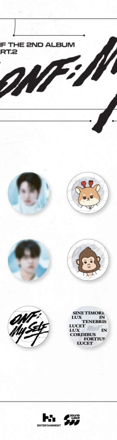 ONF (On and Off) - POP-UP STORE [ONF; MY SELF] MD 03. Random Can Badge