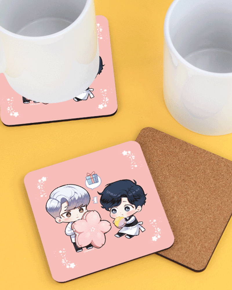 Winter Passes Cherry Blossom Cork Coaster (Cup Rest) / 2 Types