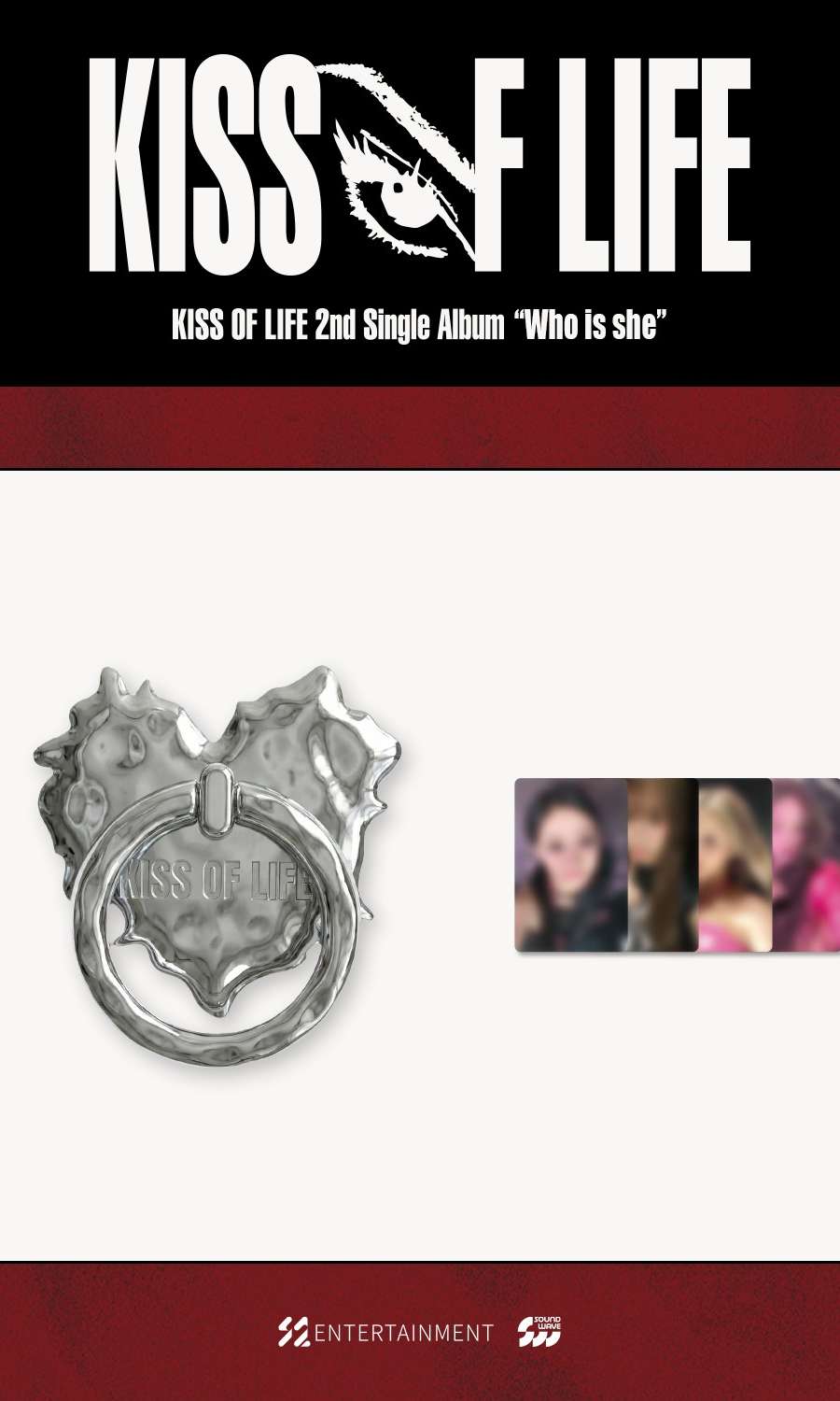 KISS OF LIFE 2nd Single Album [Who is she] POP-UP MD 02. ハートリングホルダー (HEART RING HOLDER)