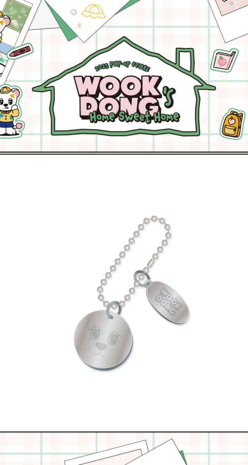Lee Dong Wook (LEE DONG WOOK) - [WOOKDONG'S HOME SWEET HOME] MD 19. Hand-Drawn Metal Keyring (DOODLE METAL KEYRING)