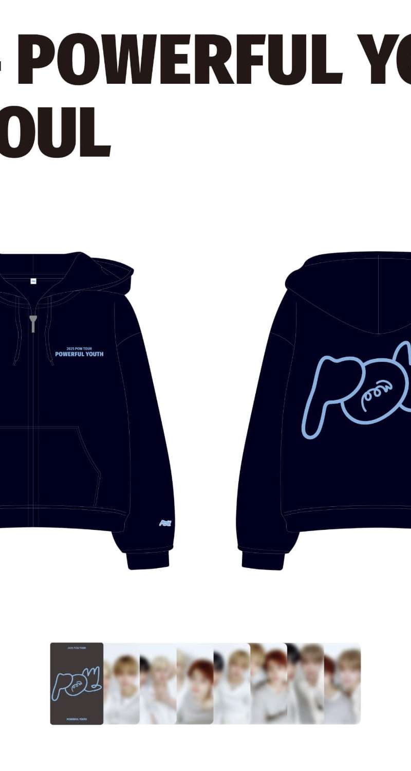 2025 POW TOUR [POWERFUL YOUTH] MD 05. フードジップアップ (HOOD ZIP-UP)