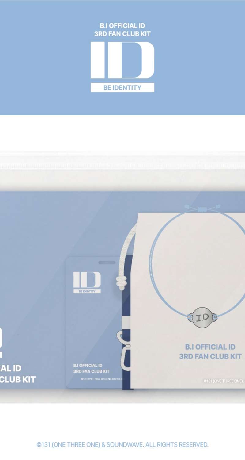 B.I - Official Fan Club 'ID' 3rd Membership with Kit