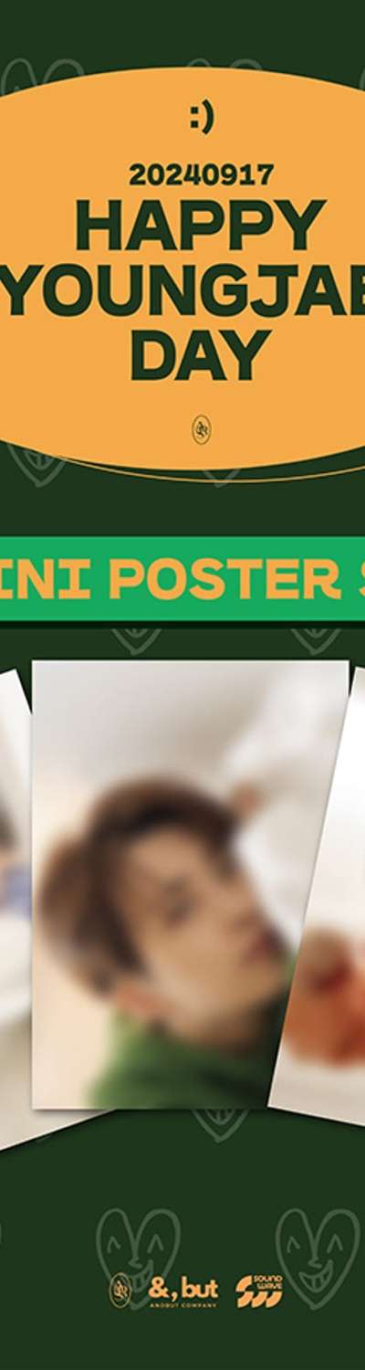 ヨンジェ(YOUNGJAE) BIRTHDAY CAFE [HAPPY YOUNGJAE DAY] MD 01. ミニポスターセット(MINI POSTER SET)