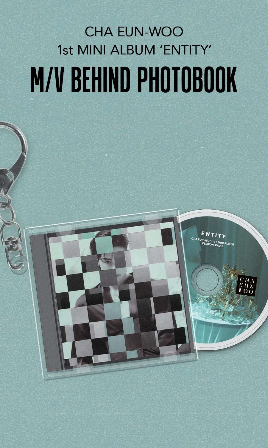 Cha Eun Woo Mini Album 1st [ENTITY] M/V Behind Photobook Official MD Mini CD Keyring