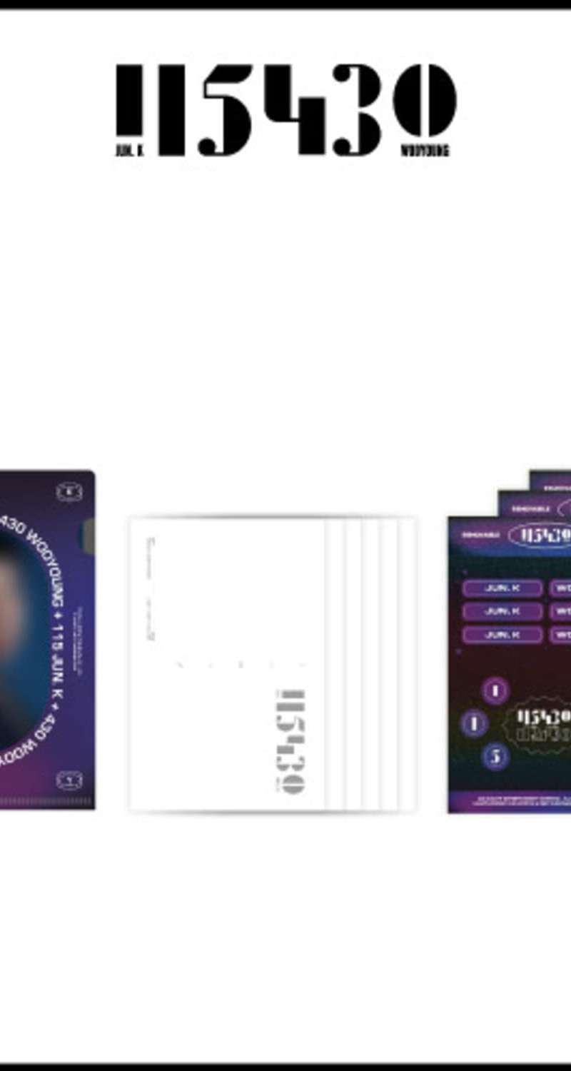 2PM JUN. K & WOOYOUNG 2022 FAN-CON [115430] OFFICIAL GOODS MINI L HOLDER + POSTCARD + DECO STICKER SET