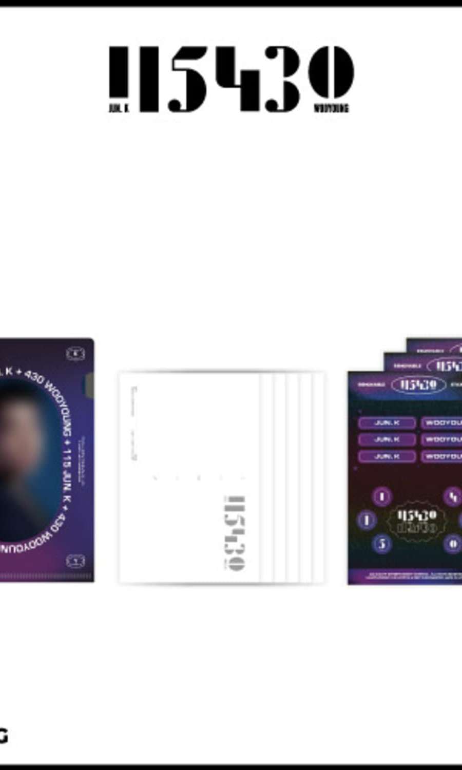 2PM JUN. K & WOOYOUNG 2022 FAN-CON [115430] OFFICIAL GOODS MINI L HOLDER + POSTCARD + DECO STICKER SET