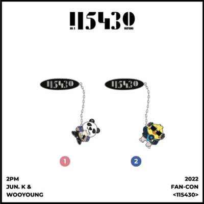 2PM JUN. K & WOOYOUNG 2022 FAN-CON [115430] OFFICIAL GOODS CHAIN BADGE SET