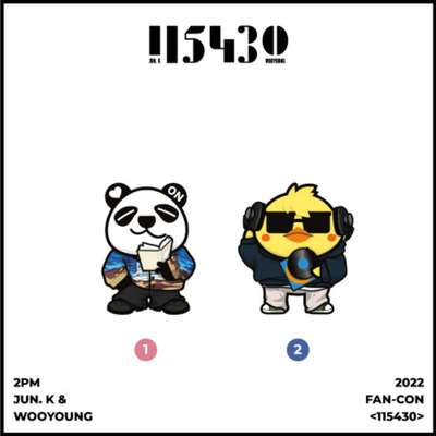 2PM JUN. K & WOOYOUNG 2022 FAN-CON [115430] OFFICIAL GOODS MAGNET SET