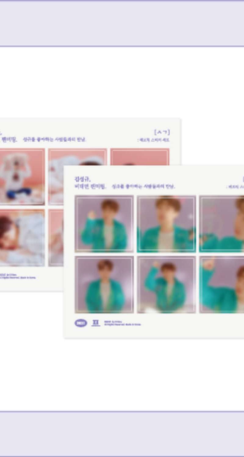 Kim Sung Kyu [SG] Official MD - Fabric Sticker Set