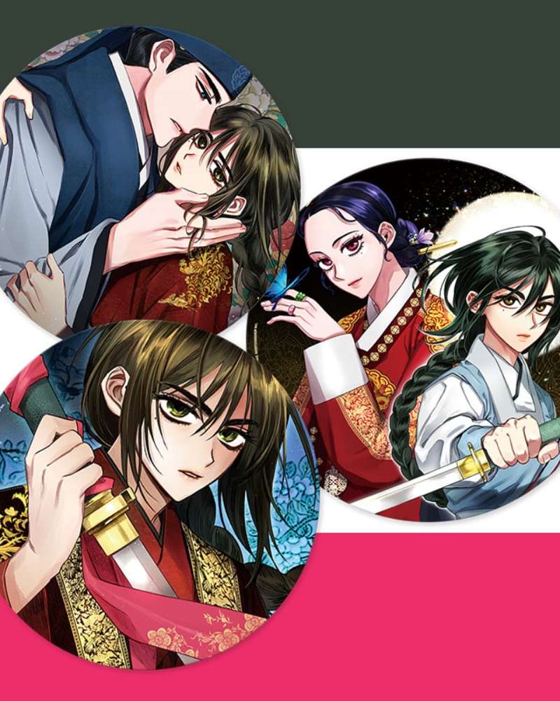 [Nameless Lantern] Born of Destiny Round Mouse Pad 3-Piece Set / Webtoon Goods