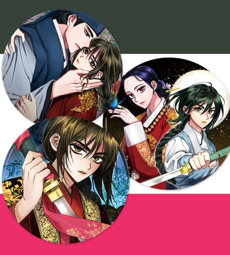 [Nameless Lantern] Born of Destiny Round Mouse Pad 3-Piece Set / Webtoon Goods