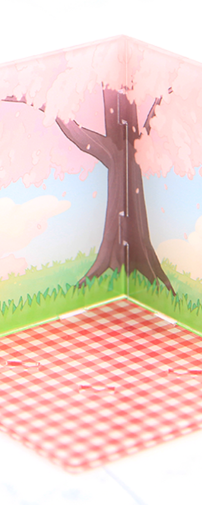 [Webtoon Shop Background Diorama] Cherry Blossom Picnic 1 Type / Acrylic Goods / Background Charm