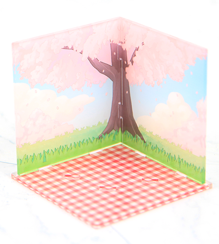 [Webtoon Shop Background Diorama] Cherry Blossom Picnic 1 Type / Acrylic Goods / Background Charm