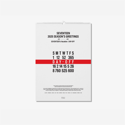 SEVENTEEN - 2025 WALL CALENDAR