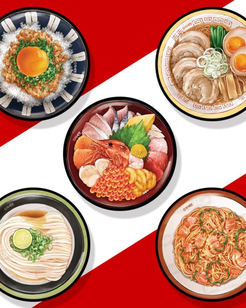 [Sehyun's Food Dictionary] Delicious Acrylic Toon Socket 10 Types / Phone Stand