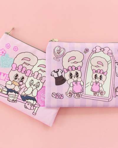 Esther Bunny Lovely Flat Pouch