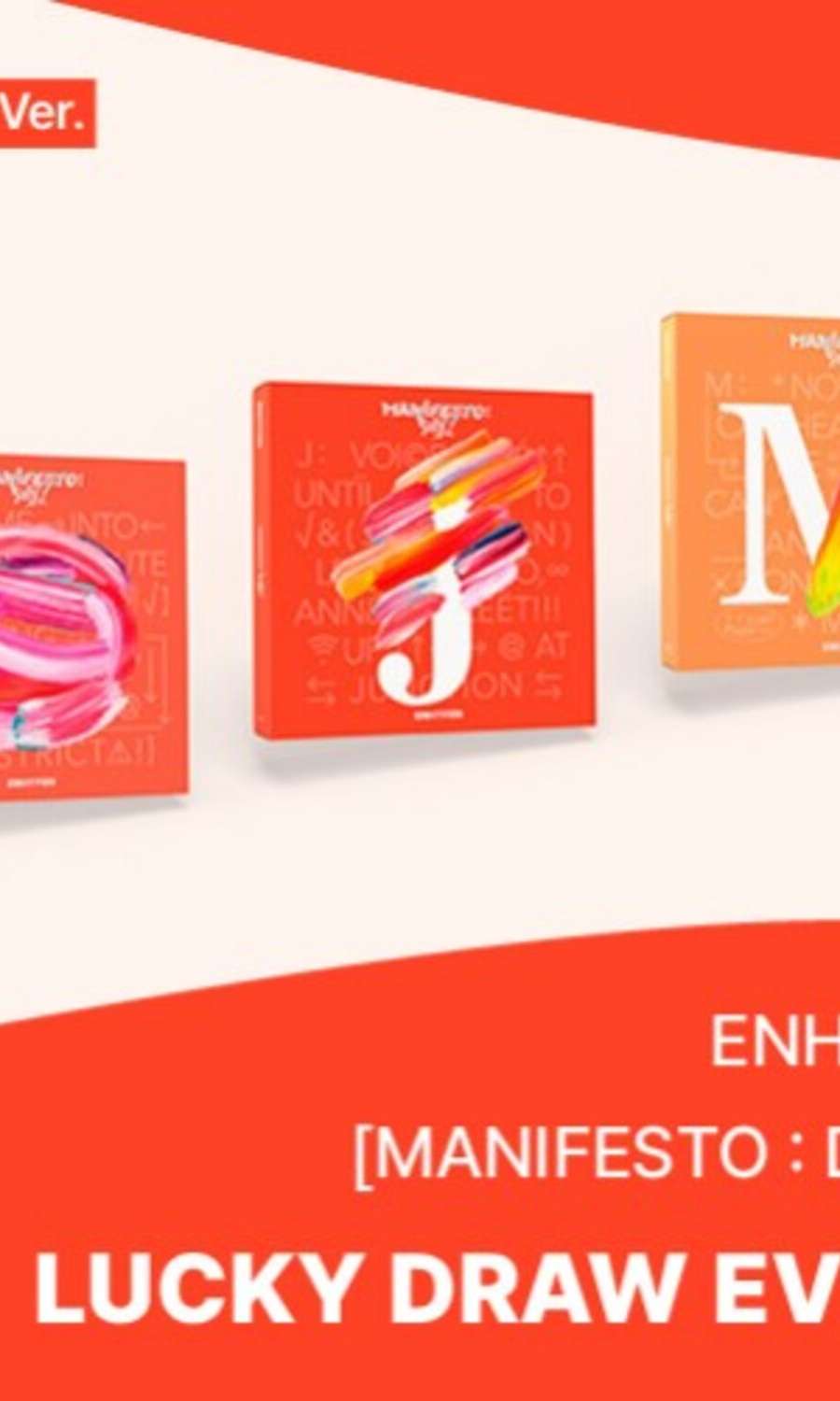 [Lucky Draw] ENHYPEN - [MANIFESTO : DAY 1] (ENGENE ver.) / (Random from 3 Versions) **Set of 3 - LUCKY DRAW 4 Entries