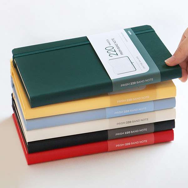 [Card Pocket Gift] Prism 220 Grid Band Notebook (A5 Hardcover)