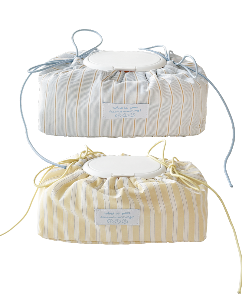 Lemony Stripe Wet Wipe Cover